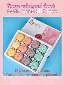 A 12-Piece Rose-Shaped Bath Salt Ball Gift Box, Bath Ball, Soaking Ball, Long-Lasting Fragrance, Suitable For Bathing Or Foot Bath, Bubble Bath Ball, Bath Set, Cleansing And Moisturizing, Is An Excellent Valentine's Day Gift, Friend Gift, And Women's Gift. - Pink - View 4