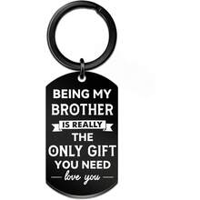 1件圣诞礼物 送给兄弟的生日礼物 姐姐送给兄弟的钥匙扣 父亲节毕业礼物 成人礼物 - 黑色 - 查看 5