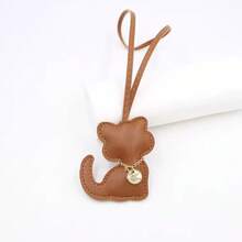 1/4pcs PU Leather Cute Cartoon Cat Keychain, PU Leather Kitten Keychain, Fashionable Cute Kitten Bag Keychain, Fashionable Animal Keychain Pendant, Decorative Keychain, Student/Couple Bag Accessory, Party Gift, Backpack Decoration Accessory Gift, Ideal Gift For Women (4pcs/1pc) - Multicolor - View 11