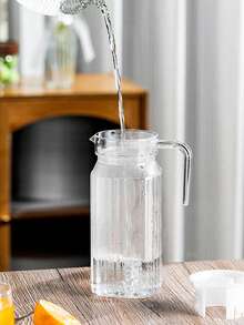 1 pieza Jarra de agua fría multifuncional - Resistente al calor, duradera con diseño de fácil vertido, adecuada para la cocina y la mesa del comedor - Multicolor - Ver 6