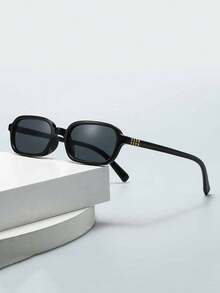 1副复古豹纹方形镜框眼镜，PC材质，Y2K风格，透明镜片，佩戴舒适方便，四季皆宜，万圣节特别版，适合日常通勤、返校、游戏、聚会和校园生活等场合。 - A - 查看 6