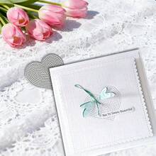 Creative Love Dies, DIY Scrapbooking Album And Embossing Stencil, Greeting Card Making Tool, Card Paper Cutting Crafts ,Gift Card Making Template Die Cuts. - Silver - View 5