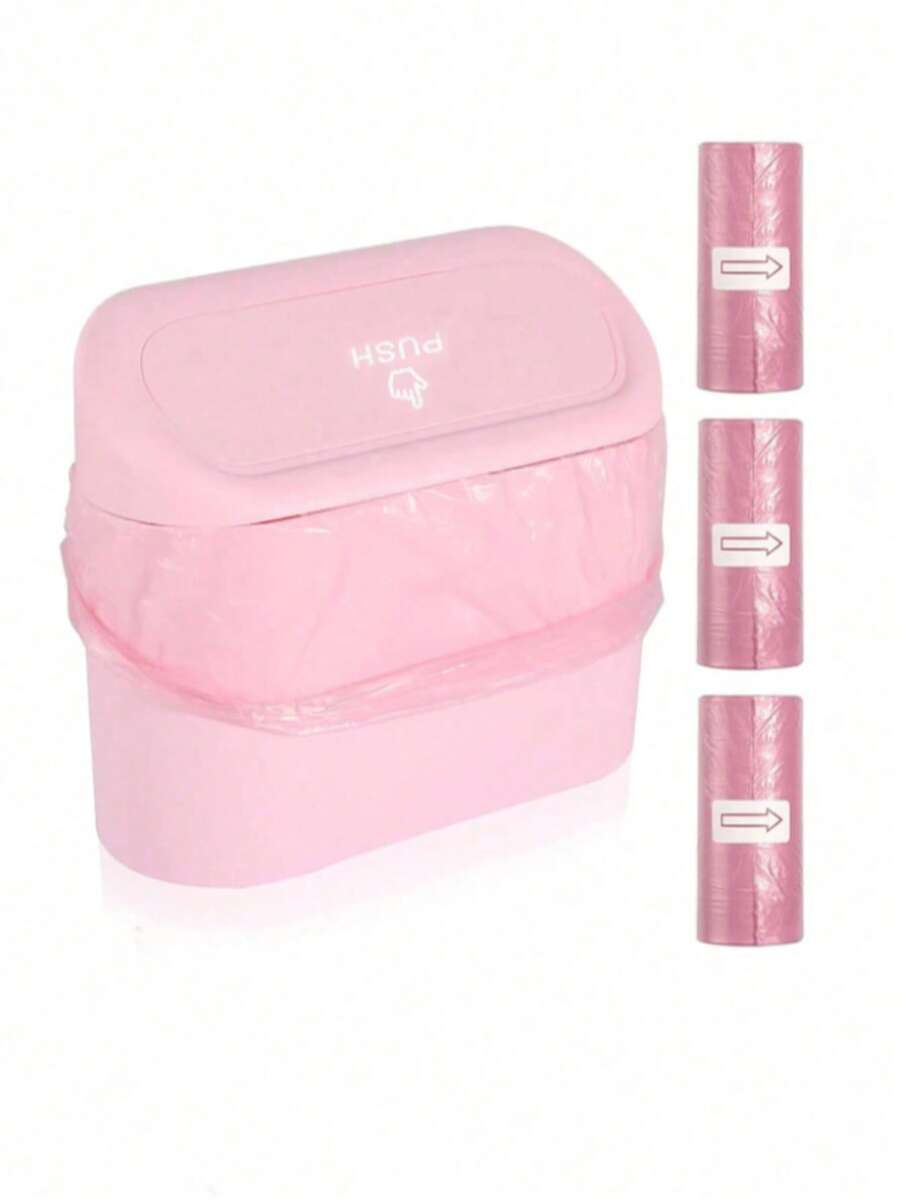 1-Pack Black Mini Creative Car Trash Can - A - View 1