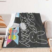 Flat Throw Blanket Cartoon Soft Cozy Multi Functional Bedding Essential For Home Living Snuggle Up Now Perfect Gift Bedding - Multicolor - View 6