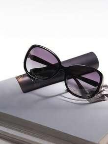 1副/2副复古极简狐狸头街头风男士大框时尚眼镜，适合街头摄影、户外活动 - 彩色 - 查看 7