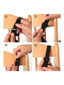 Cinturón de  de 5 Puntos  Ajustable Para Bebé Para Cinturón Correas de Silla Alta Universal de Arnés  para Bebé Protección Segura para Niños para Carriola(negro),40854930 - Multicolor - Ver 2
