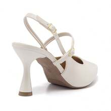 Stessy Shoes Women Heeled Sandals - Beige - View 6