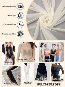 1pc Delicate Hexagonal Mesh Fabric, Bridal Party Veil Crinoline DIY Craft Material - A - View 4