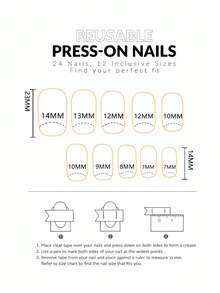 Uñas AcrílicasArt Cute Heart-Shaped Manicure 24 Pieces Of Nails Press On Nails Fake Nails Y2k Nails Pink And Red Nails - 淺粉色 - 查看 3