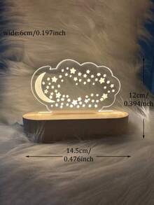 Lampu Tidur Anak yang Dipersonalisasi, Lampu Tidur Anak Kustom dengan Nama, Dekorasi Awan Pelangi, Lampu Tidur Kamar Bayi, Hadiah untuk Acara Baby Shower, Hadiah untuk Anak - MultiWarna - View 14