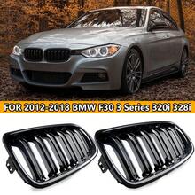 Glossy Black Front Kidney Grille Grill For BMW F30 3series 320i328i 2012-2018 WR - A - View 1