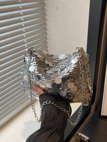 This Is A Shiny, Lightweight, Durable, And Spacious Women's Crossbody Bag. It's Both Stylish And Versatile, Suitable For Various Occasions Such As Parties, Travel, Dinners, And New Year's Celebrations. - Multicolor - View 2