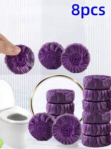 4/8/12/16片装薰衣草香型40克自动马桶清洁剂，马桶清洁剂，马桶清洁块，马桶除臭除垢片，尿渍清洁泡腾片，水槽去渍块，清洁用品，空气清新剂，薰衣草香型 - 紫色 - 查看 11