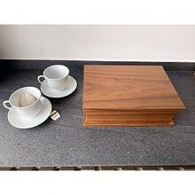 zxxGeneric Wood Caa Organizadora Para Te De Madera Nogal Con 6 Compartimientos Y Tapa Inter Laqueado Color Negro Mate Organizador Para ogar U Oficina Material De a Calidad P Reente Ente Y Practico Para ogar Oficina otel Restaurante eco En Mexicocaja de oficina - como en la foto - Ver 3