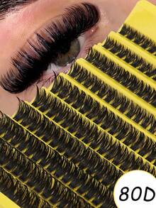 200 Clusters Of Curled Eyelashes 8-16mm Curled And In A D Shape DIY False Lashes 80D  Extended, Fluffy, Weight-Increasing Single Lash, Synthetic Mink Fur Lashes, Reusable Lash Clusters, Lash Clusters, Single Lashes, False Lashes. - D - 查看 2