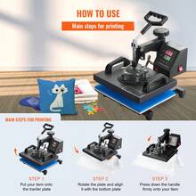 Heat Press, 12x10Inch T-Shirt Press Machine, T-Shirt Press Heat Press 30x23cm Printing Machine Heat Transfer Sublimation Machine For T-Shirts - ‎12 x 10in - View 6