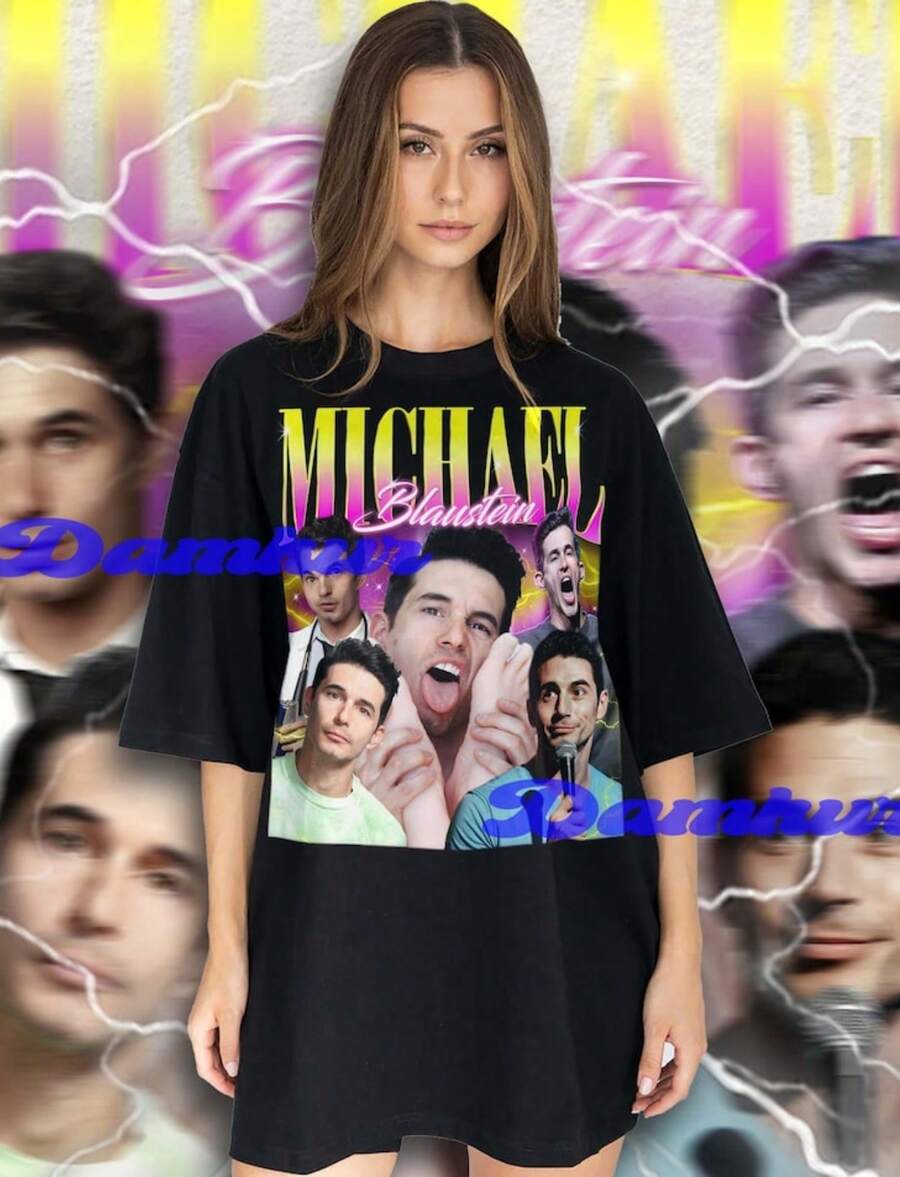 Michael Blaustein Shirt, Michael Blaustein Tshirt, Michael Comedian Merch Tees, Michael Blaustein Retro Sweatshirt, Christmas Present Ideas - Black - View 1