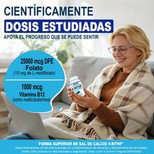 Gwynne L-Metilfolato 15mg Plus Metil B12 | 90 Cápsulas | 5-MTHF Forma Activa | Alta Potencia | Apoyo a Estado de Ánimo, Metilación y Cognición | Vitaminas Bioactivas - 90 unidades - Ver 5