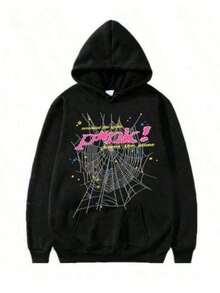 2026 Hip Hop Spider Hoodies Set Y2k Hoodie ,Tracksuit Pullover Sweatshirt And Trousers For Men Or Women Matching Hoodies For Couples Casual UnisexLoose And - màu đen - Xem 7