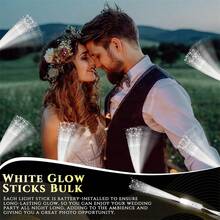 24pcs Fiber Optic Rods Bulk White Light Rods Wedding Fiber Optic Rods LED Light Rods Flash Rods Halloween Light Party Most Popular - White - View 4