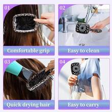 豹纹防静电梳：头皮按摩梳，干湿两用，适合造型 - 沙龙/理发店/居家使用，女士专用 - 彩色 - 查看 4