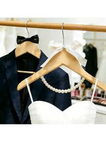 Set Hand Crafted Wooden Hangers, Clothes Hangers, Wood Hangers, Hanger, Hangers & Clothing Storage, Closet Organizer, Coat Hanger - Multicolor - View 7