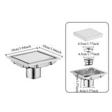 304 Stainless Steel Square Floor Waste Drain Tile Insert Accessories Large Flow Draine Drain Anti-Odor Shower Grates Toilet - Multicolor - View 7