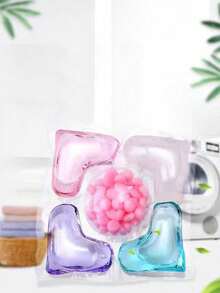 100pcs 5-In-1 Laundry Detergent Capsules, Long-Lasting Fragrance, Powerful Stain Removal, Color Protection, Concentrated Liquid Detergent, Softening Care, Anti-Bacterial & Dust Mite - Multicolor - View 8