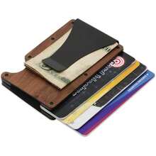 RFID Blocking Minimalist Slim Card Holder, Men's Business Holder Pocket Cash Credit Slim Wallet, American Flag Artcraft Card Holder With Money Clip, Men's Wallet - 復古旗幟 - 查看 10