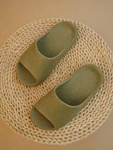 2026新款高端舒适拖鞋，防滑软底缓震拖鞋，仿皮EVA拖鞋 - 橄欖綠 - 查看 3