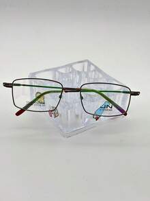 1 par de gafas con marco geométrico estrecho de TITANIUM 2503 - Marrón - Ver 2