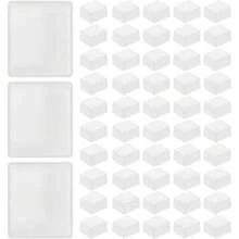 50 Piezas Bandejas PláSticas Vacías para Acuarela Media Pastilla PortáTiles Paleta FáCil De Limpiar para Reenvasar Pintura SóLida Y Acuarela Casera,40855392 - Multicolor - Ver 1