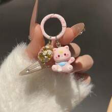 Cute Maneki-Neko Bell Keychain, Cartoon Bag Charm, Sweet Girl Keyring, Best Friend Gift - Multicolor - View 2