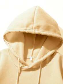 Moletom Capote Canguru Flanelado Estampa Santos Futebol Club Time Blusa de Frio Macia - Bege - Visão 2