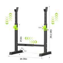 Máquina de press de bancaJNNQI Soporte para Sentadillas Ajustable Soporte de Acero para Fitness Sentadillas y Press de Banca Barra Equipo de Gimna Doméstico Capacidad de Carga 300 KG - como en la foto - Ver 2