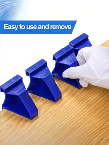 20片装专业蓝色双头塑料木地板安装垫，二合一复合地板衬垫，非电动塑料工具配件，适用于乙烯基、LVP、复合地板、工程木地板、竹地板和瓷砖地板的安装 - 彩色 - 查看 1