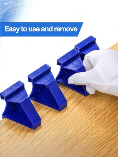 20pcs Professional Blue Dual-Head Plastic Wood Floor Installation Pad, 2-In-1 Laminate Floor Underlayment, Non-Electric Plastic Tool Accessories, Suitable For Vinyl, LVP, Laminate, Engineered Wood, Bamboo And Tile Floor Installation