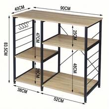 Baker's Racks - ブラック + ライトウッドグレイン - チェックする 5