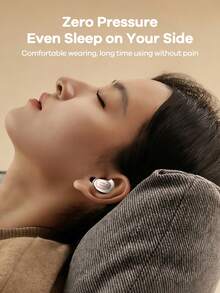 REMAX Zero-Feel Sleep Headphones For Side Sleepers, 360° Skin-Friendly Ear Wings, Bluetooth 5.4 With Gaming Low Latency, Dual Noise Cancelling & HiFi Audio, Gaming Headset, Sleep Earbuds - TWS-01 - View 4