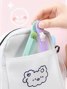 Bộ 11 chiếc dây buộc tóc nơ mini và lược mini họa tiết nhân vật hoạt hình màu kẹo ngọt cho bé gái, lược nhỏ cầm tay màu kẹo ngọt, đơn giản và dễ thương, thích hợp để cắt và chăm sóc tóc cho bé gái, phù hợp với tóc mỏng, lý tưởng để sử dụng hàng ngày, hoàn hảo làm quà tặng cho bé gái. Kidvery - Nhiều màu - Xem 6