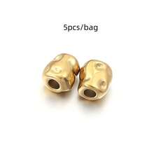 5/10pcs/Pack Stainless Steel Meteorite Irregular Spacer Beads, Non-Fading Titanium Steel Baroque Style Spacer Beads For Bracelets, Necklaces, Jewelry DIY - Meteorite Spacer Beads - View 14