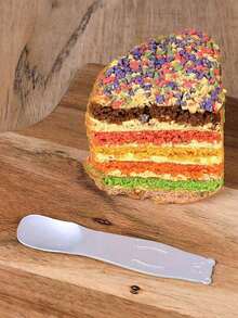 2件套不锈钢甜点勺、酸奶燕麦勺、咖啡勺、冰淇淋勺、蛋糕碗罐装勺 - 銀色 - 查看 3