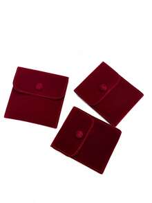2-In-1 Burgundy Velvet Jewelry Pouch, Suitable For Weddings, Wallets, Jewelry, Rings, Etc. Can Also Be Used As An Anti-Oxidation Bag. Luxury Velvet Jewelry Storage Bag For Women - Portable Travel Design, Anti-Rust Ring Storage, Perfect Gift For Birthday, Mother's Day And Valentine's Day. Jewelry Bag, Soft Drawstring Storage Bag For Necklaces, Rings, Etc.,Travel Essential - Burgundy - View 7