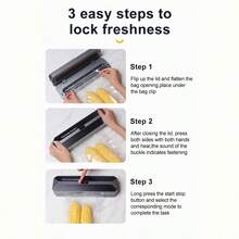 1pc Rechargeable 1800mAh Portable Vacuum Packaging Machine, Food Sealing Vacuum Sealing Machine, Sealing Machine With Vacuum Bag, Dry And Wet Food Preservation Packaging Machine ﻿ - Multicolor - View 4