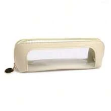1 Pc Transparent Makeup Brush Bag, Portable Cosmetics Storage Bag, Suitable For Daily Travel, Travel Storage Bag, Zipper Storage Bag, Organization Bag, Multifunctional Storage Stationery, Zipper Storage Bag, Organizing Bag, Portable Cosmetics Storage Bag Versatile Daily Wear Accessory For Women Makeup Bags Travel Essential Gifts Stocking Stuffers, Travel Essential, Travel, Valentine's Day, Room Decor, Purse Essentials, Makeup Bags For Women, Purse Essential Items, Cruise Essential, Designer Handbags, Basics, Vanity Essentials, Room, Cute Makeup Bag - Màu be - Xem 11
