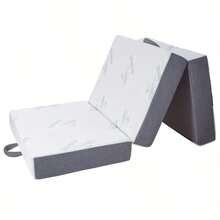 90cm Wide Portable Mattress 15cm Thick High Density Foam Sofa Bed With Handle And Adjustable Straps - Foldable, Lightweight, No Power Needed, Durable Fabric For Home, Office, Camping, Travel, Sofa Bed For Living Room, Office Sleep Solution, Modern Bedroom Furniture, Sturdy Construction, Home Sleeping Solution, Minimalist Design, Highquality Foam, Foldable Sofa, Small Space Living - 白色 - 查看 4