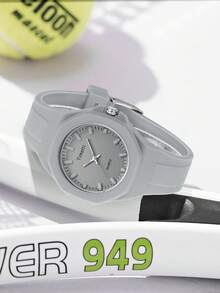 1 chiếc đồng hồ đeo tay nữ silicon thạch anh kiểu dáng thường ngày, đa năng, phù hợp để đeo hàng ngày. - Một cỡ - Xem 9