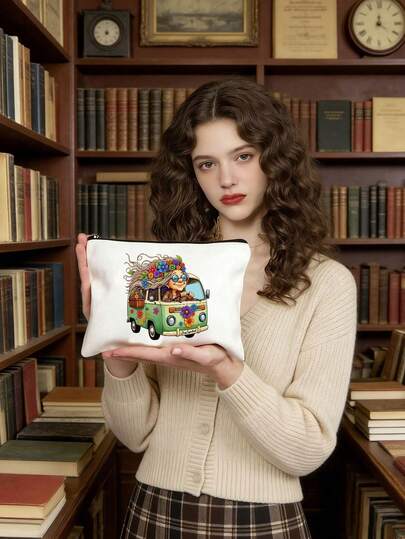 Grandma Driving Shopping Bag ,Gifts For Women Makeup Bag ,Wash Bag, Miscellaneous Storage Bag, Large Capacity Ladies Travel Makeup Bag, Portable Foldable Storage Bag, Lightweight Travel Cosmetic Bag,Gifts From Elders ,Birthday Gift - Foldable Travel Storage Tote - Reusable,Ramadan Gift, Holiday Gift,Multiple Colors For You To Choose From