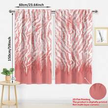 2pcs Bohemian Style Tie Dye Tie-Dye 2D Printed Semi-Blackout Curtains, Artistic Pattern For Living Room & Bedroom - Multicolor - View 7