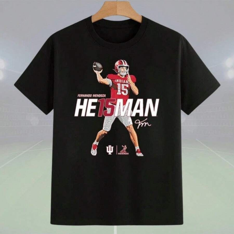 Indiana Hoosiers Football, Football Mendoza 15 Heisman, Big Ten Champs Unisex Shirt, Big 10 Champion - màu đen - Xem 1